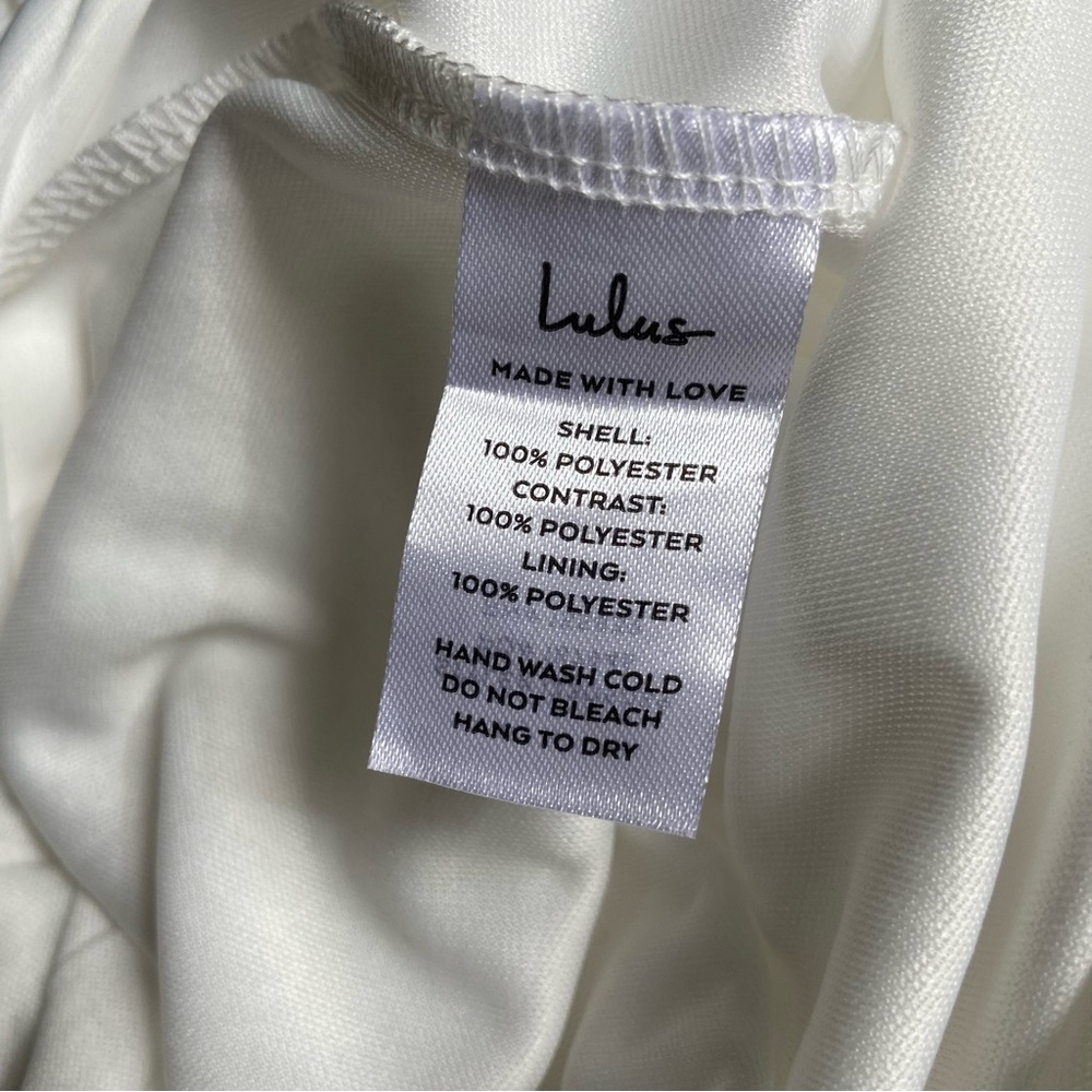 NWOT Lulus Gorgeous Persona White Satin Jacquard Tie-Strap Midi Dress - Picture 9 of 9